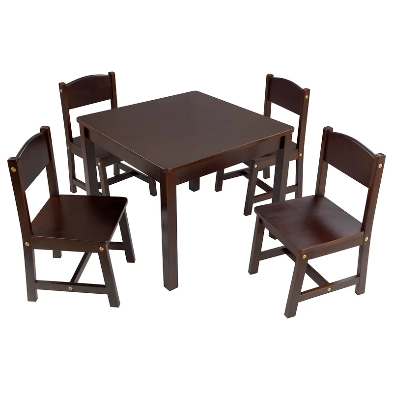 KidKraft Espresso Farmhouse Table & 4 Chair Set