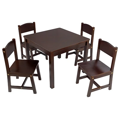 KidKraft Espresso Farmhouse Table & 4 Chair Set