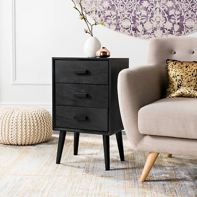 Pomona 3 Drawer Chest in Black
