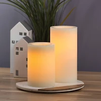 6 Pack: 4" x 8" White LED Pillar Candle with Timer by Ashland®