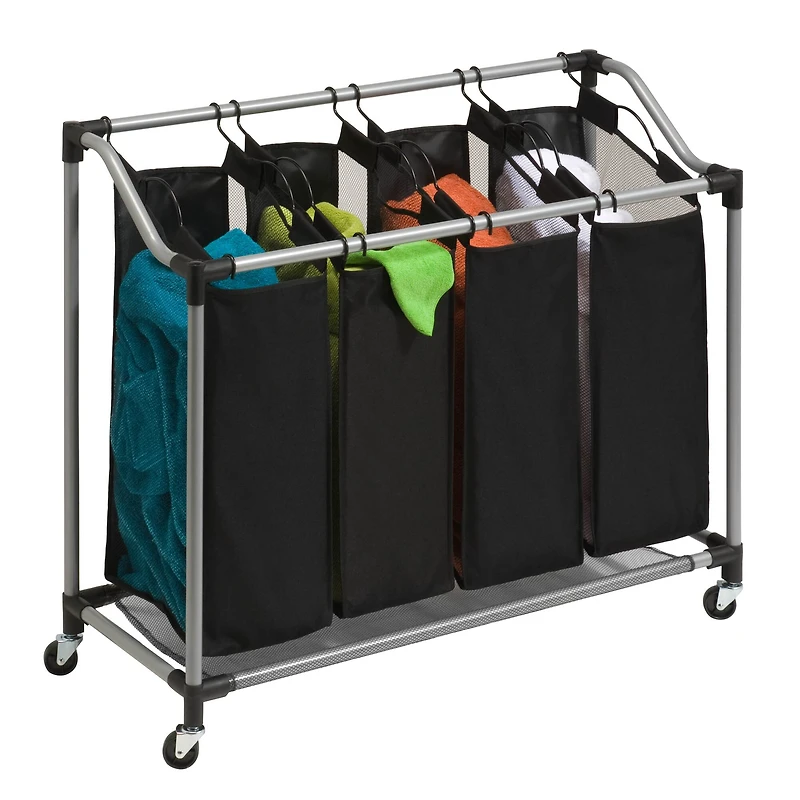 Honey Can Do Deluxe Quad Laundry Sorter with Mesh Bags