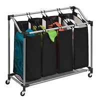 Honey Can Do Deluxe Quad Laundry Sorter with Mesh Bags