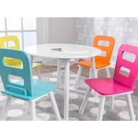 KidKraft Highlighter Round Storage Table & 4 Chair Set