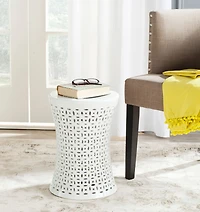 Camilla Garden Stool in White