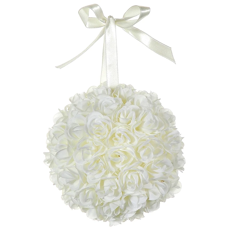 Pack: 6" Cream Rose Kissing Ball