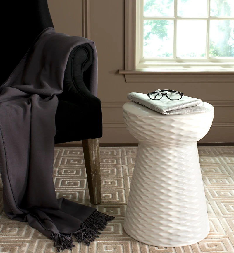 Daphne Garden Stool in Creme