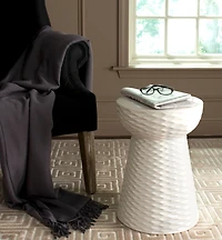 Daphne Garden Stool in Creme