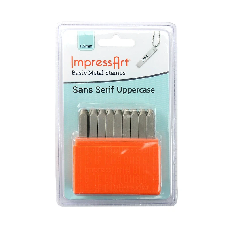 ImpressArt® Basic Metal Stamps, Sans Serif Uppercase Letters