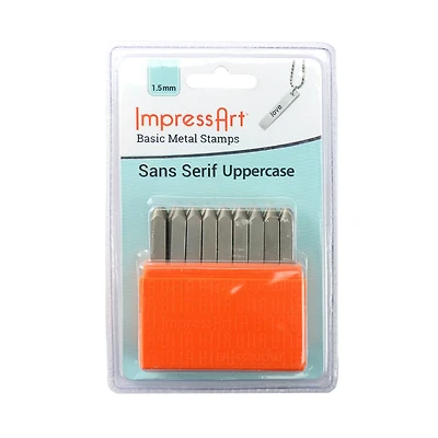 ImpressArt® Basic Metal Stamps, Sans Serif Uppercase Letters