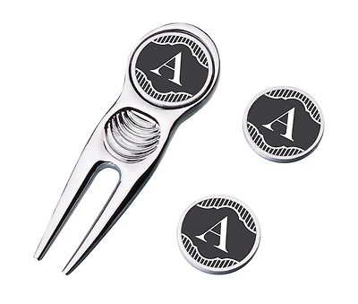 Lillian Rose Black Monogram Divot Tool & Markers Set