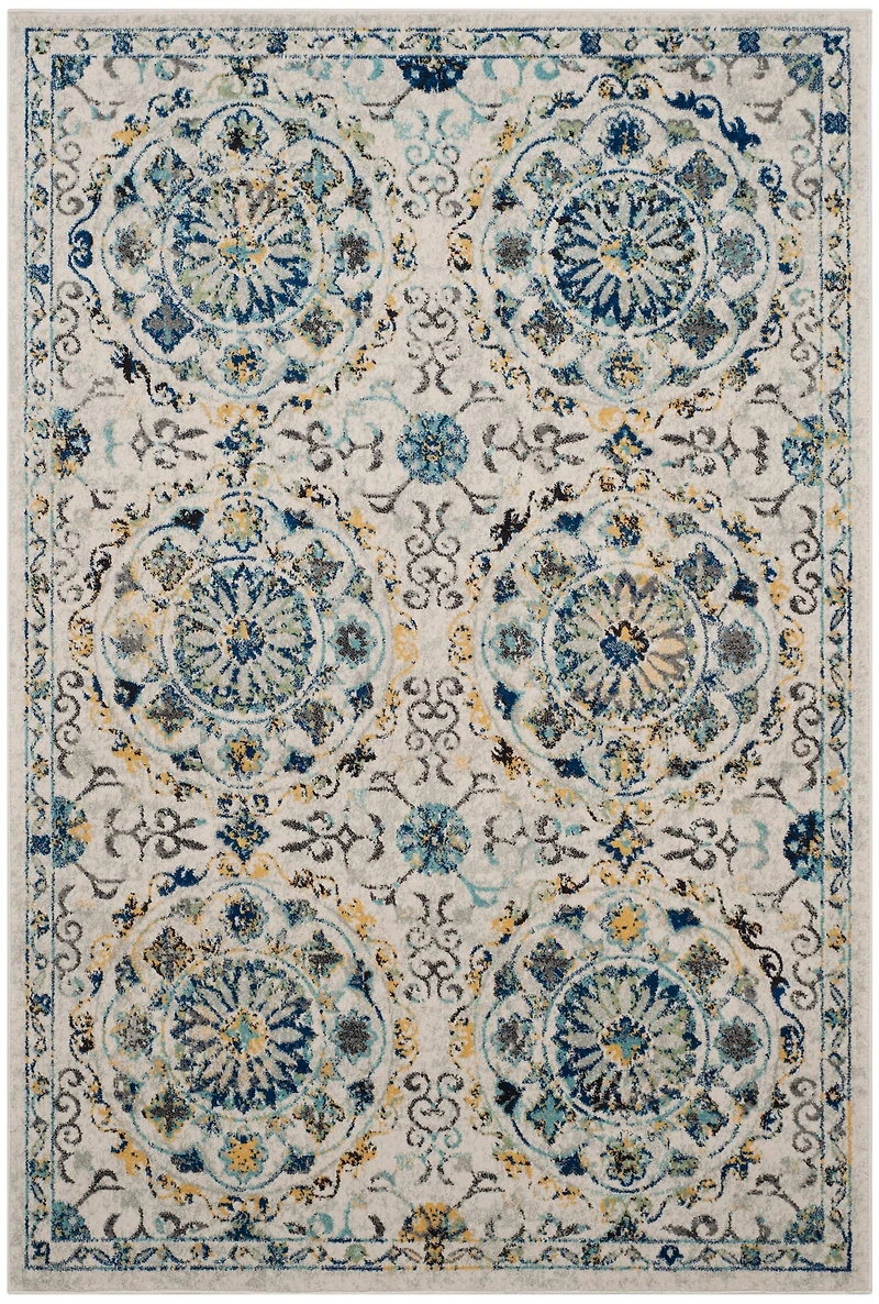 Evoke Circle Medallion 4' X 6' Area Rug
