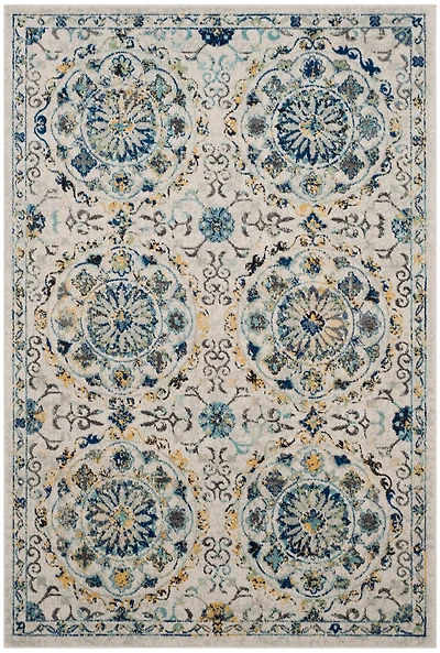 Evoke Circle Medallion 4' X 6' Area Rug