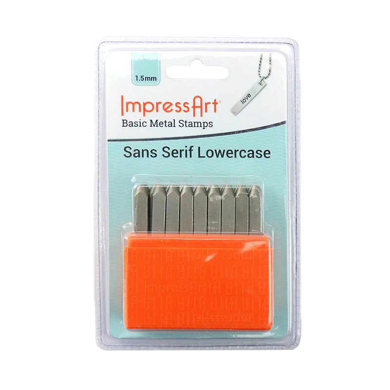 ImpressArt® Basic Metal Stamps, Sans Serif Lowercase Letters