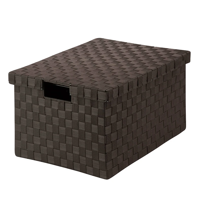 Honey Can Do Espresso Large Woven File Box