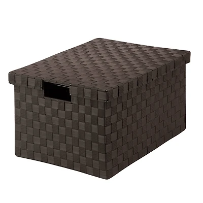 Honey Can Do Espresso Large Woven File Box