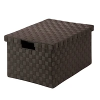 Honey Can Do Espresso Large Woven File Box