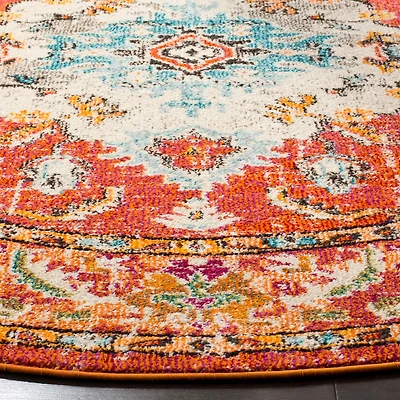 Monaco Border Medallion 3' X 3' Round Area Rug