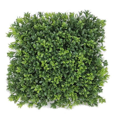 Two-Tone Moss Green Artificial Boxwood Square Mat