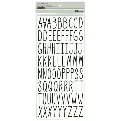 Black Narrow Alphabet Stickers by Recollections™