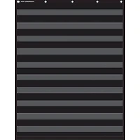 Black 10 Pocket Chart