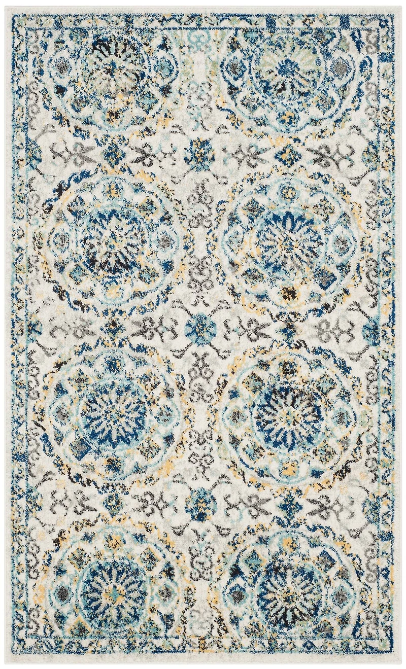 Evoke Circle Medallion 2'-2" X 4' Area Rug