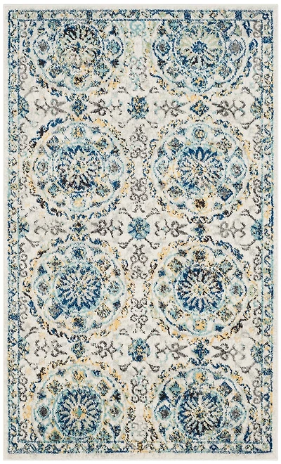 Evoke Circle Medallion 2'-2" X 4' Area Rug