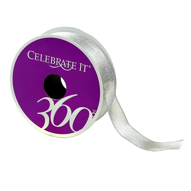 7/8" Sheer Wired Metallic Ribbon by Celebrate It®