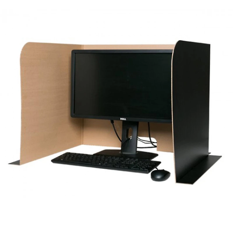 Black Small Flipside Computer Lab Privacy Screen, Pack of 12
