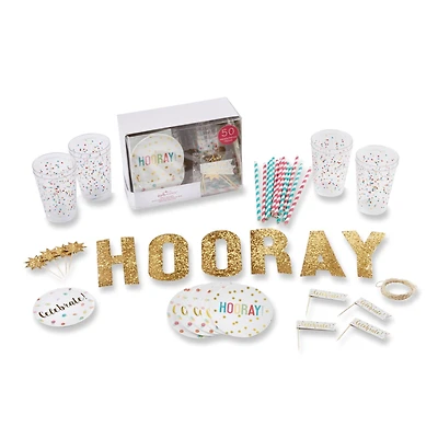 Kate Aspen® Hooray 50 Piece Party in a Box Kit