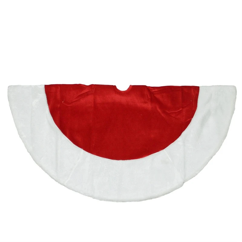48" Red & White Velveteen Tree Skirt