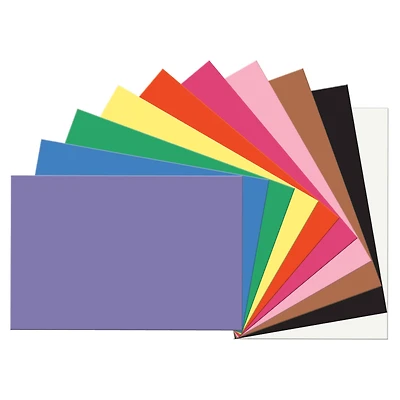 SunWorks® Assorted Colors 12" x 18" Construction Paper, 5 Packs
