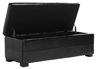 Madison Large Storage Leather Bench in