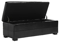 Madison Large Storage Leather Bench in