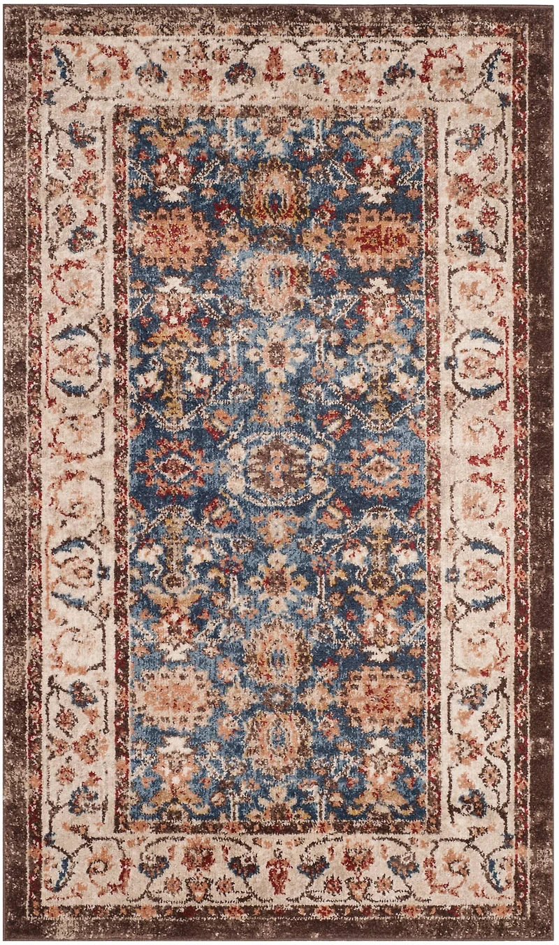 Bijar Distressed Floral 4' X 6' Area Rug