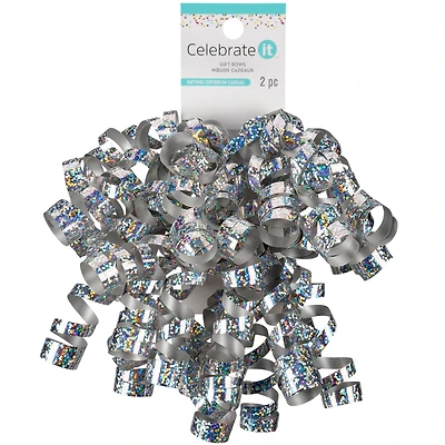 Silver Holographic Twisty Bows By Celebrate It™
