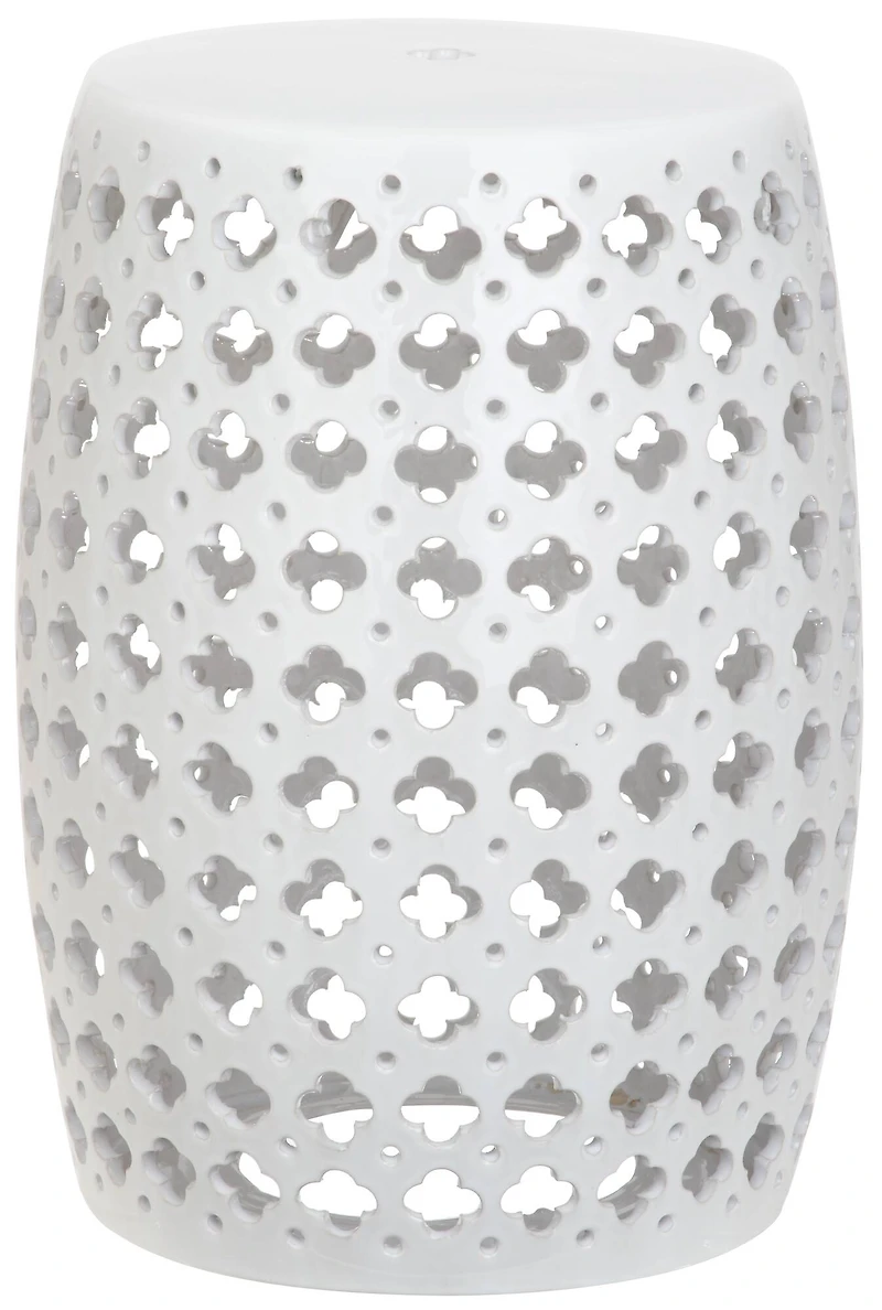 Lacey Garden Stool in White