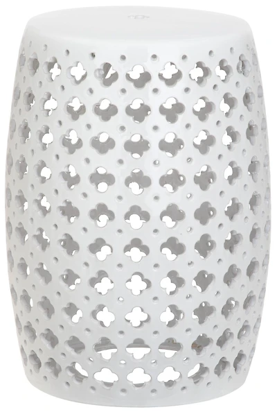 Lacey Garden Stool in White