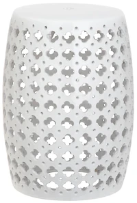 Lacey Garden Stool in White