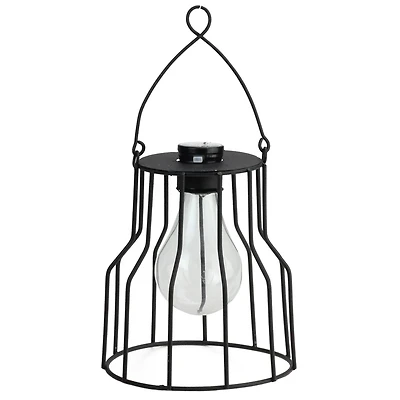 6.25" Black Wire Solar Powered LED Patio Lantern