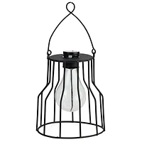 6.25" Black Wire Solar Powered LED Patio Lantern