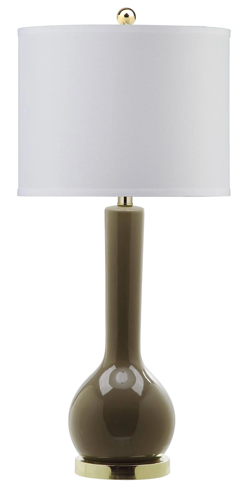 Mae Long Neck Table Lamp Set in Taupe