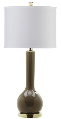 Mae Long Neck Table Lamp Set in Taupe