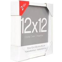 2 Pack Fundamentals 12" x 12" White Shadow Boxes by Studio Décor®