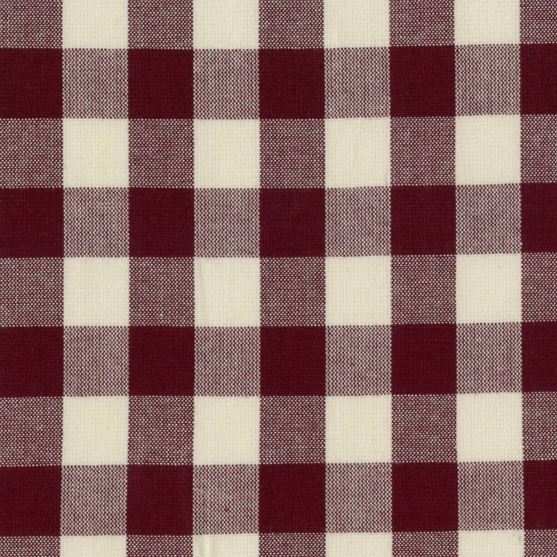 Springs Creative Cabin Check Burgundy Fabric