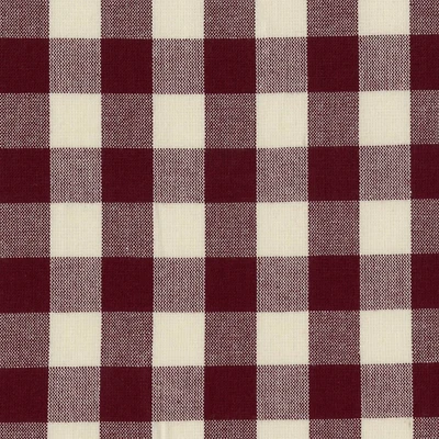 Springs Creative Cabin Check Burgundy Fabric