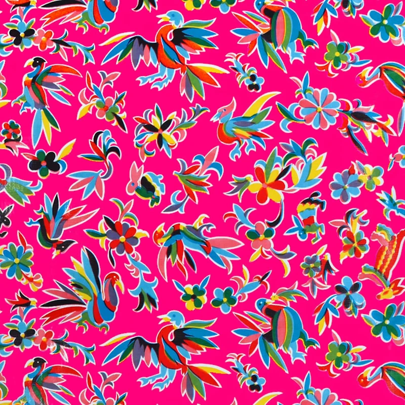 Fuchsia Aztec Oilcloth