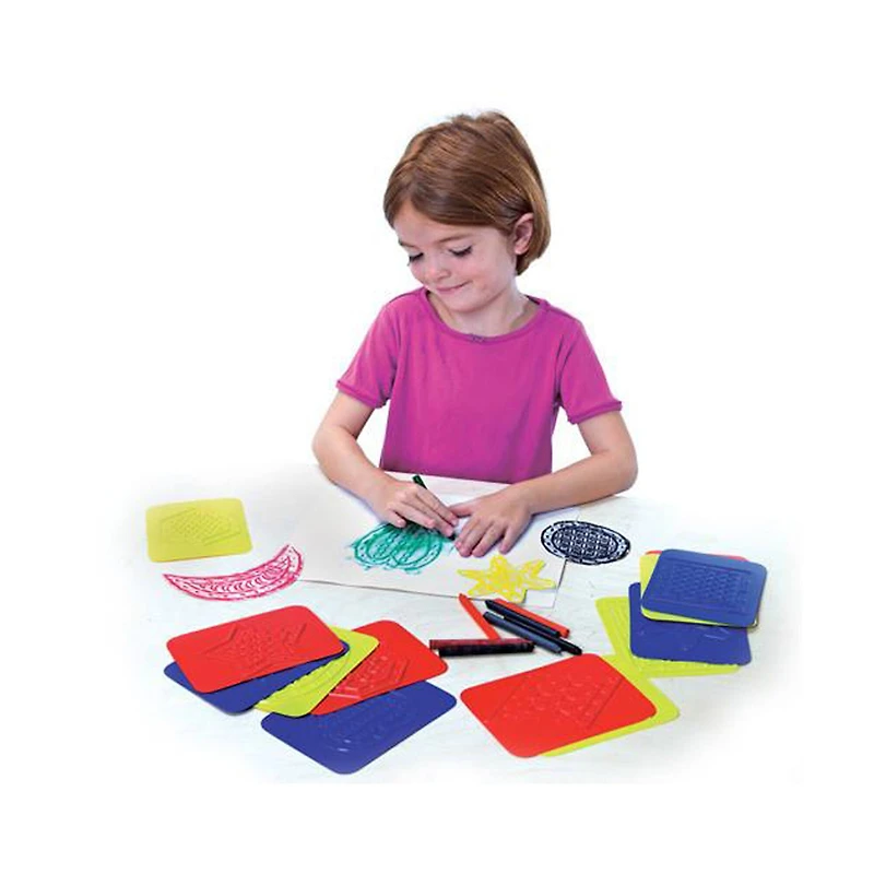 Roylco® Teach Me Shapes: Rubbing Plate Shapes, 16 Pack