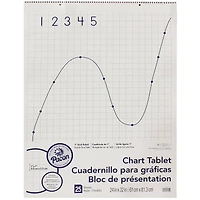 Pacon® Grid Rule Chart Tablet, 24" x 32", 25 Sheets
