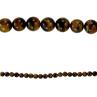 9 Pack: Brown Tiger's Eye Round Beads, 10mm by Bead Landing™