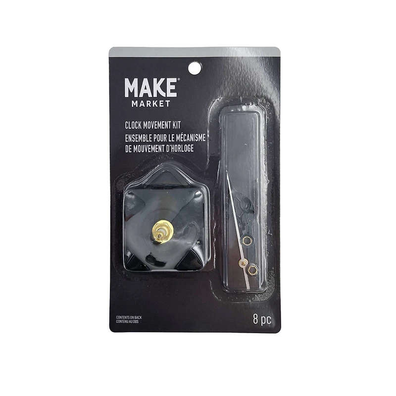 3/8" Clock Movement Kit with Black Hands by Make Market®